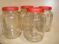 Frascos de Vidrio 3000cc.Con Tapa De Plastico a Rosca 